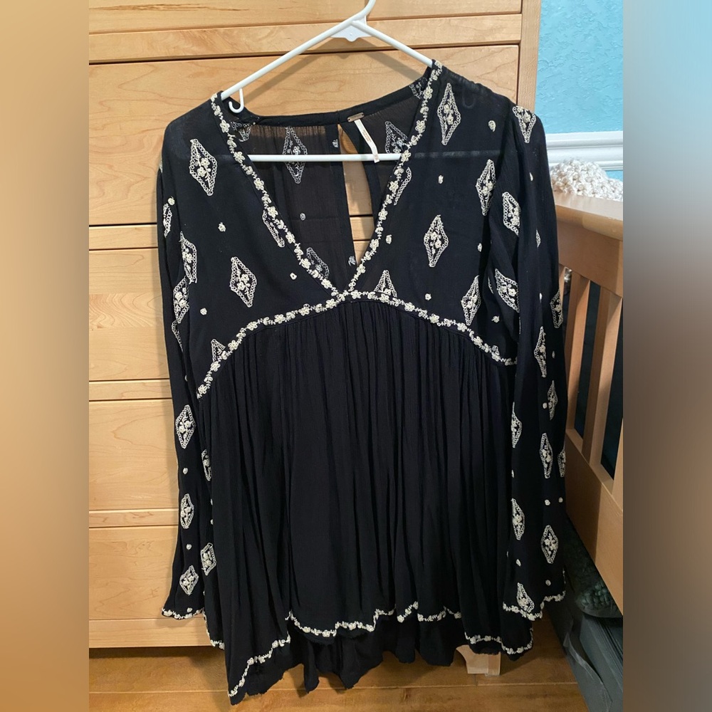 Free people bell sleeve mini dress